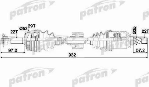 Patron PDS0193 - Приводний вал autozip.com.ua