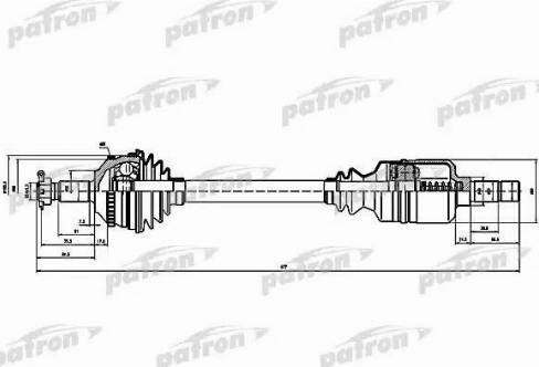 Patron PDS0144 - Приводний вал autozip.com.ua