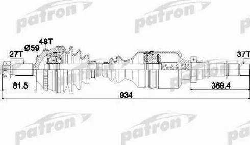 Patron PDS0145 - Приводний вал autozip.com.ua