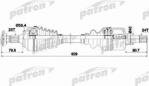 Patron PDS0147 - Приводний вал autozip.com.ua