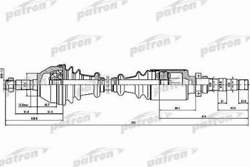 Patron PDS0101 - Приводний вал autozip.com.ua