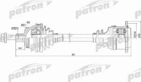 Patron PDS0110 - Приводний вал autozip.com.ua