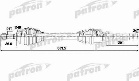 Patron PDS0130 - Приводний вал autozip.com.ua