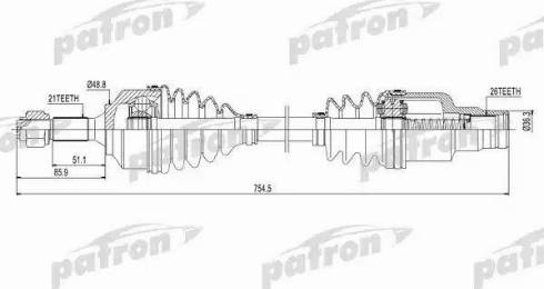 Patron PDS0131 - Приводний вал autozip.com.ua