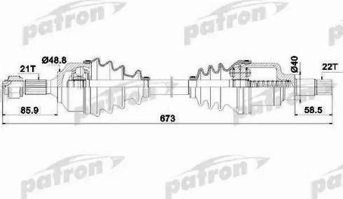 Patron PDS0126 - Приводний вал autozip.com.ua