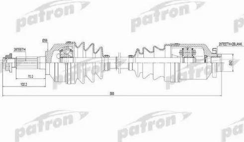 Patron PDS0301 - Приводний вал autozip.com.ua