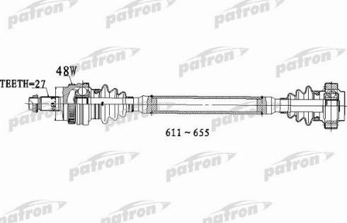 Patron PDS0308 - Приводний вал autozip.com.ua