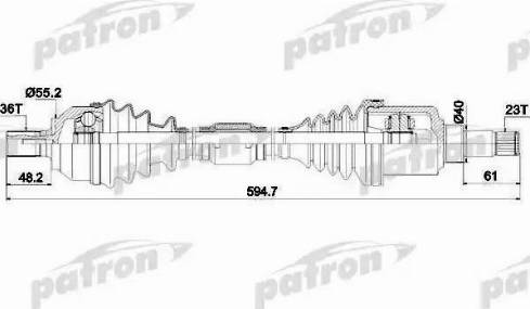 Patron PDS0382 - Приводний вал autozip.com.ua