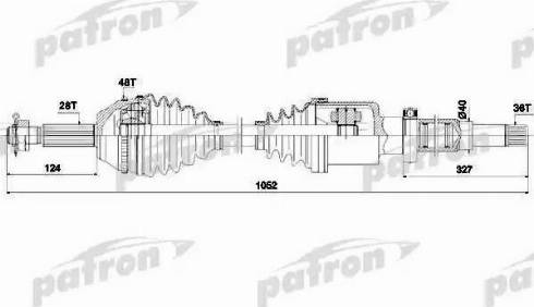 Patron PDS0290 - Приводний вал autozip.com.ua