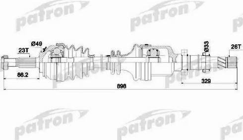 Patron PDS0242 - Приводний вал autozip.com.ua