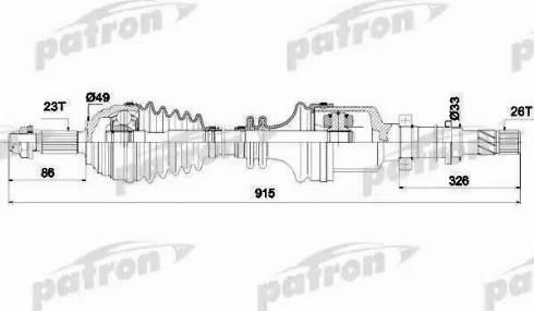 Patron PDS0266 - Приводний вал autozip.com.ua