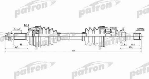 Patron PDS0260 - Приводний вал autozip.com.ua