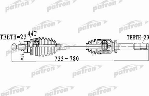 Patron PDS0263 - Приводний вал autozip.com.ua