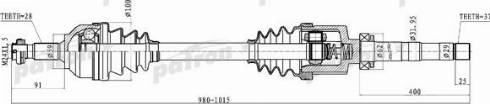 Patron PDS0278 - Приводний вал autozip.com.ua