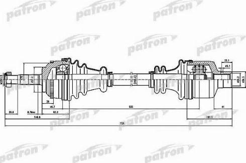 Patron PDS1432 - Приводний вал autozip.com.ua