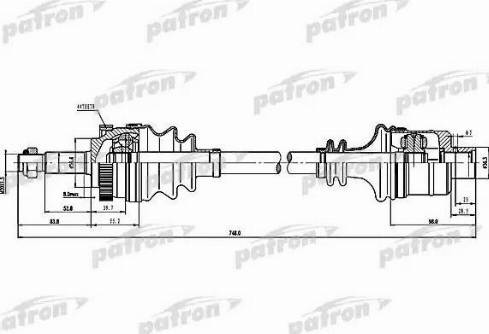 Patron PDS1595 - Приводний вал autozip.com.ua