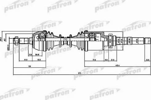 Patron PDS1063 - Приводний вал autozip.com.ua