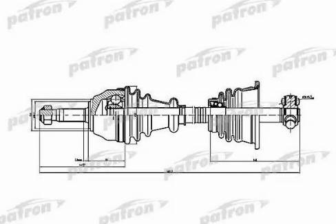 Patron PDS1074 - Приводний вал autozip.com.ua