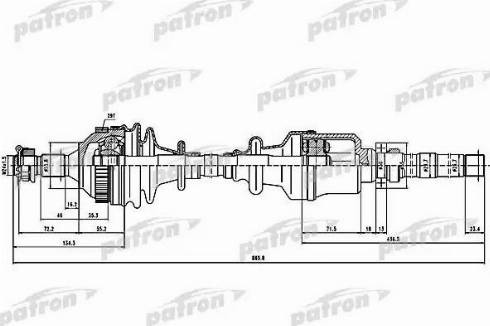 Patron PDS1137 - Приводний вал autozip.com.ua