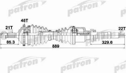 Patron PDS1382 - Приводний вал autozip.com.ua