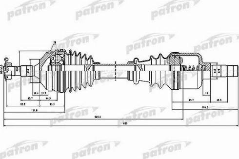 Patron PDS1291 - Приводний вал autozip.com.ua