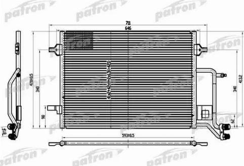 Patron PRS1101 - Конденсатор, кондиціонер autozip.com.ua