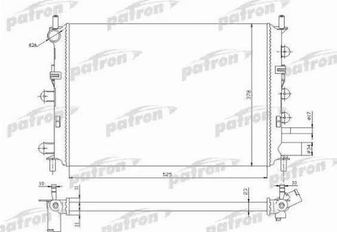 Patron PRS3435 - Радіатор, охолодження двигуна autozip.com.ua