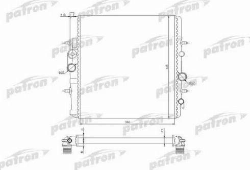 Patron PRS3506 - Радіатор, охолодження двигуна autozip.com.ua