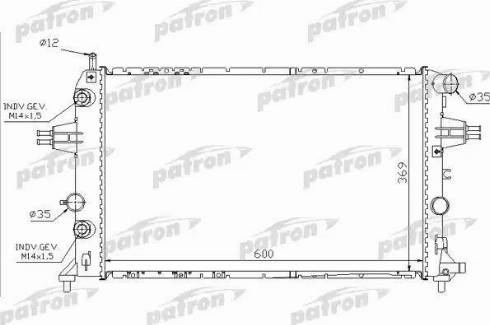 Patron PRS3584 - Радіатор, охолодження двигуна autozip.com.ua