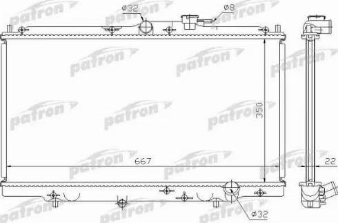 Patron PRS3093 - Радіатор, охолодження двигуна autozip.com.ua