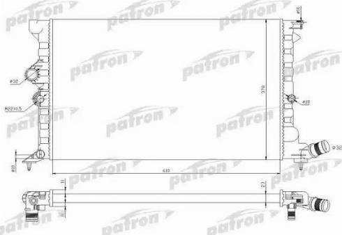 Patron PRS3040 - Радіатор, охолодження двигуна autozip.com.ua