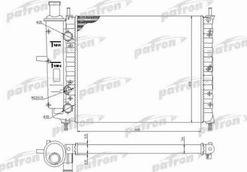 Patron PRS3057 - Радіатор, охолодження двигуна autozip.com.ua