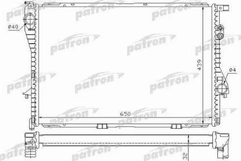 Patron PRS3388 - Радіатор, охолодження двигуна autozip.com.ua