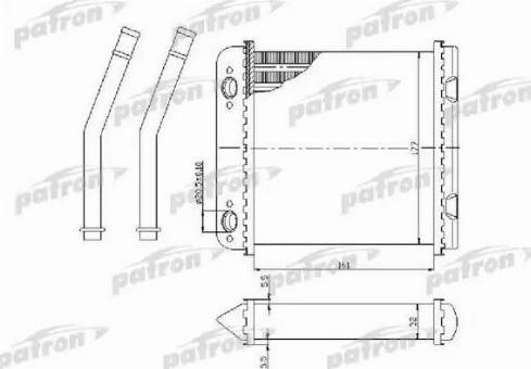 Patron PRS2047 - Теплообмінник, опалення салону autozip.com.ua