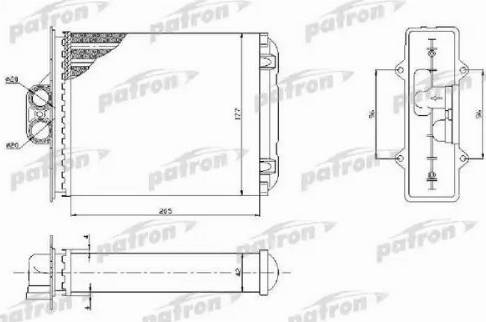 Patron PRS2050 - Теплообмінник, опалення салону autozip.com.ua