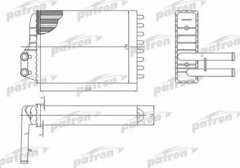 Patron PRS2016 - Теплообмінник, опалення салону autozip.com.ua