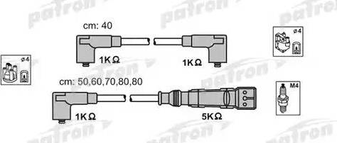 Patron PSCI1006 - Комплект проводів запалювання autozip.com.ua