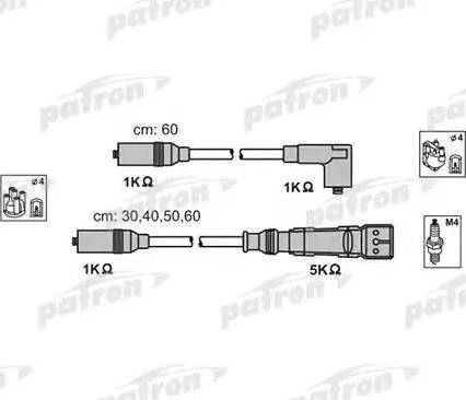 Patron PSCI1000 - Комплект проводів запалювання autozip.com.ua