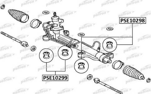 Patron PSE10298 - Сайлентблок, важіль підвіски колеса autozip.com.ua