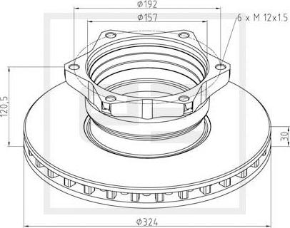 PE Automotive 016.653-00A - Гальмівний диск autozip.com.ua