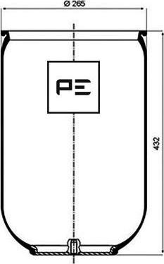 PE Automotive 084.041-70A - Кожух пневматичної ресори autozip.com.ua