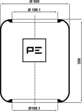 PE Automotive 084.009-70A - Кожух пневматичної ресори autozip.com.ua