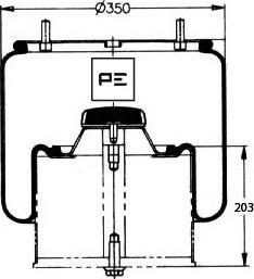 PE Automotive 084.084-72A - Кожух пневматичної ресори autozip.com.ua