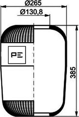 PE Automotive 084.030-70A - Кожух пневматичної ресори autozip.com.ua