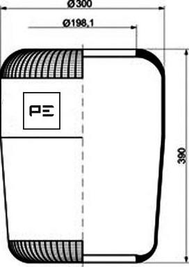 PE Automotive 084.029-70A - Кожух пневматичної ресори autozip.com.ua