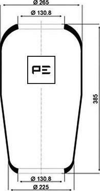 PE Automotive 08402870A - Кожух пневматичної ресори autozip.com.ua