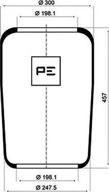 PE Automotive 084.022-70A - Кожух пневматичної ресори autozip.com.ua