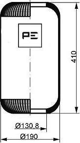 PE Automotive 084.077-70A - Кожух пневматичної ресори autozip.com.ua