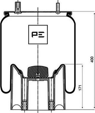 PE Automotive 084.105-74A - Кожух пневматичної ресори autozip.com.ua