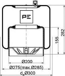 PE Automotive 084.107-71A - Кожух пневматичної ресори autozip.com.ua